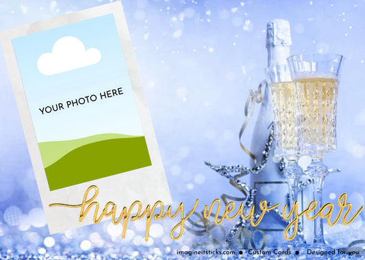 Merry Christmas/Happy New Year Double Sided Photo Card